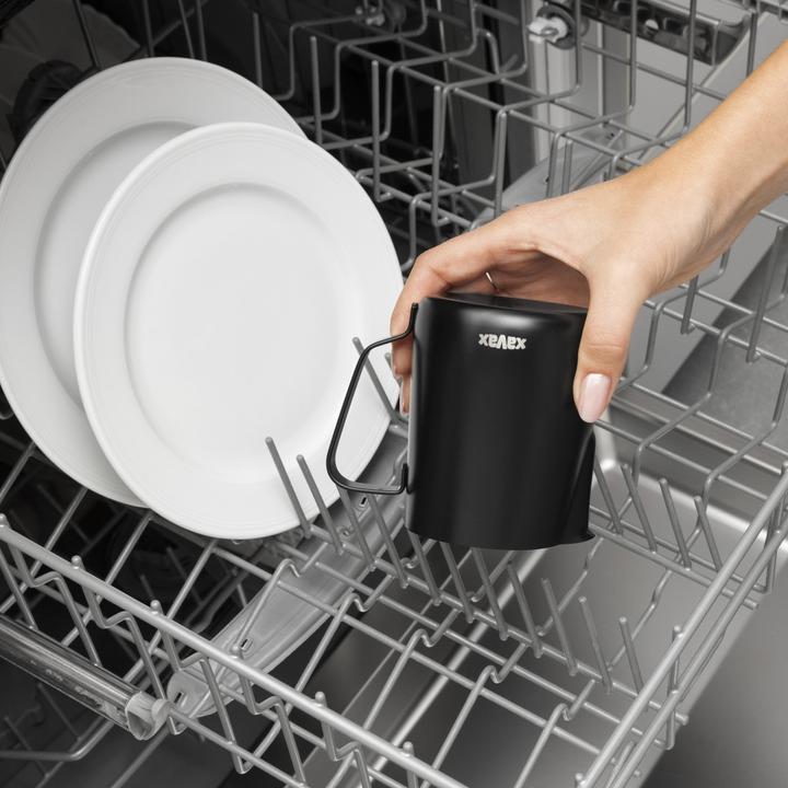 Image du produit Xavax Pot à lait Barista en acier inoxydable, pot à mousse de lait, 350ml, noir mat (0.35 l)
