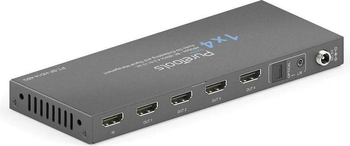 Immagine prodotto Purelink PureTools - Splitter 1x4 HDMI2.1 - 48Gbps - 8K (60Hz 4:2:0) 12 bit, De-Embedding audio e segnale M