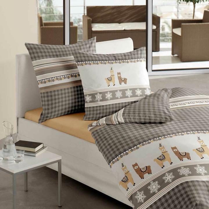 Produktbild Traumschlaf Alpaka kitt (Bettwäsche Set, 155x220 cm + 80x80 cm)