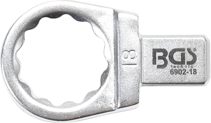 BGS Einsteck-Ringschlüssel 18 mm Aufnahme 9 x 12 mm (18 mm)