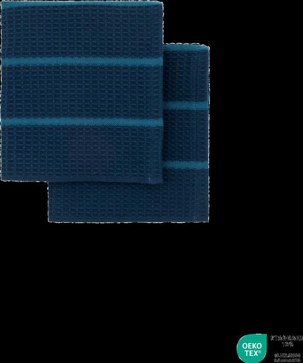 Image du produit House Doctor Torchon à vaisselle, HDRena, bleu/pétrole (30 x 30 cm)