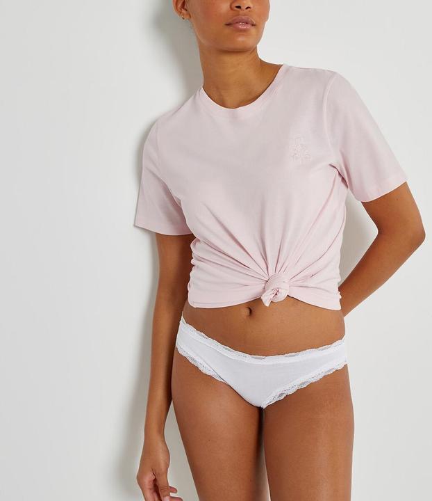 Actual product image La Redoute Collections 3-pack of cotton and lace briefs (pack of 3)