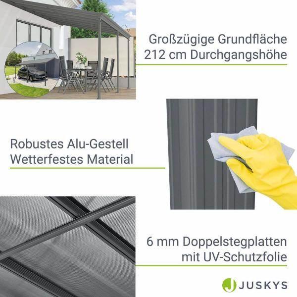 Produktbild Juskys Terrassenüberdachung Terrassendach Borneo