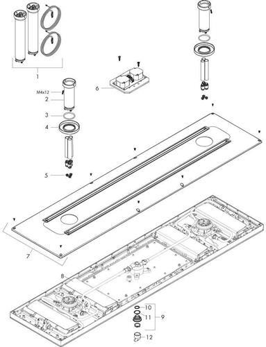 Produktbild hansgrohe AXOR ShowerSolutions ShowerHeaven 1200/300 4jet, Beleuchtung 2700 K
