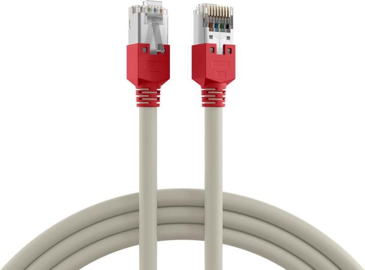 Produktbild EFB Elektronik Hersteller: RJ45 Crossover Patchkabel F/UTP, TM11, UC300, 5m, grau (rote Tülle) 1 Gig (S/UTP, CAT5e, 5 m)