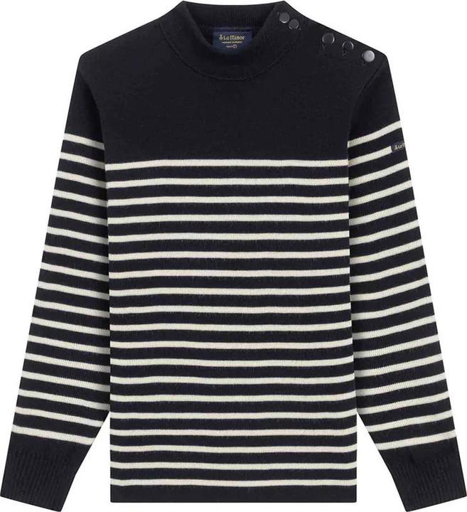 Le Minor Pullover mit Rundhalsausschnitt Marinière