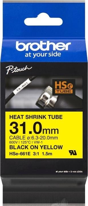 Produktbild Brother Heat-Shrink-Tube schwarz/gelb (3.10 cm, Gelb)