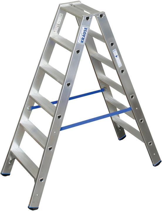 Produktbild Krause Alu-Stufendoppelleiter, ohne Rollen (Stehleiter, 155 cm)
