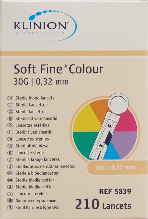 Actual product image Klinion Soft Fine single-use lancet 30G sterile, 210 pieces (Lancets)