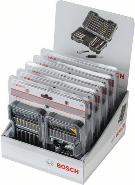 Produktbild Bosch Professional Zubehör Bits-Satz mit Klingenhalter - 43 Stk (Innensechsrund TX M10, Innensechsrund TX M15, Innensechsrund TX M20, Innensechsrund TX M30, Kreuz Phillips PH M1, Kreuz Phillips PH M2, Innensechsrund TX M25, Innensechsrund TX M27, Innensechsrund TX M40, Kreuz Pozidriv PZ M1, Kreuz Pozidriv PZ M2, Kreuz Phillips PH M3, Kreuz Pozidriv PZ M3)