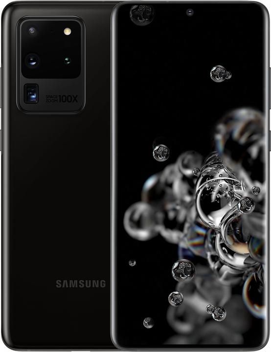Samsung Galaxy S20 Ultra 5G (128 Go, Cosmic black, 6.90", Double SIM hybride + eSIM, 108 Mpx, 5G)