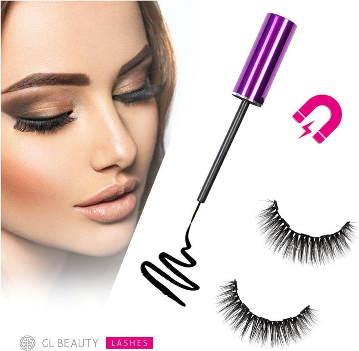 Actual product image GL Beauty Magnetic Lashes Set No. 3 (Artificial eyelashes)