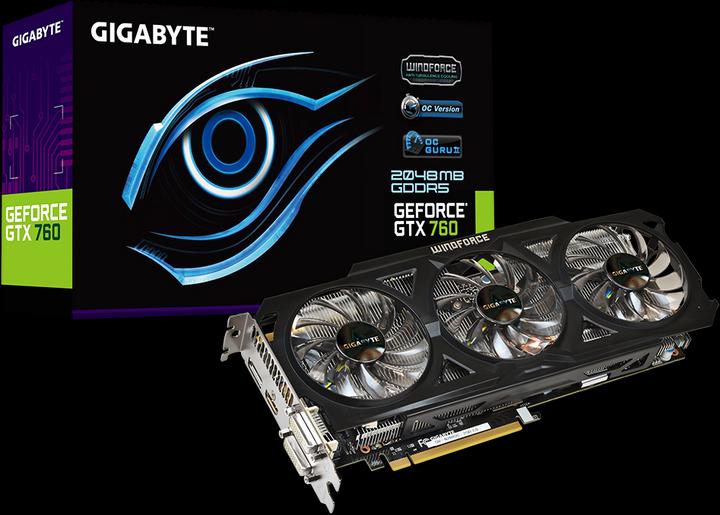 Produktbild Gigabyte GeForce GTX 760 WindForce OC (2.05 GB)