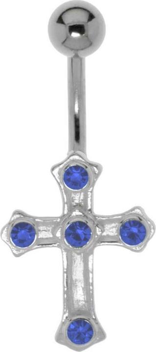 Bijouteria Bauchpiercing (Chirurgenstahl 316L, Kristall, Silber 925)