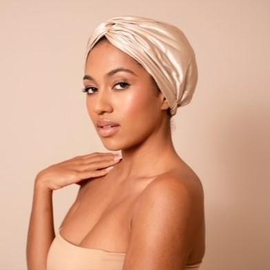 Immagine prodotto VBEAUTY Turbante di seta premium champagne