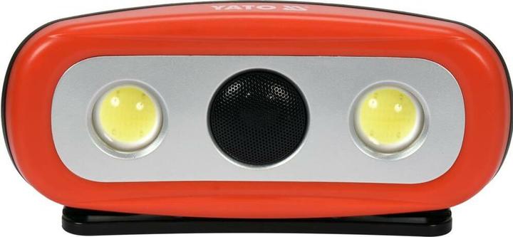 Produktbild Yato 3in1 LED Baustrahler Campinglampe Akku Arbeitsleuchte 2000lm Tragbar | Bluetooth Lautsprecher Musikb (2000 lm)