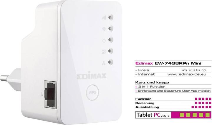 Produktbild edimax EW-7438RPn (300 Mbit/s, 300 Mbit/s)
