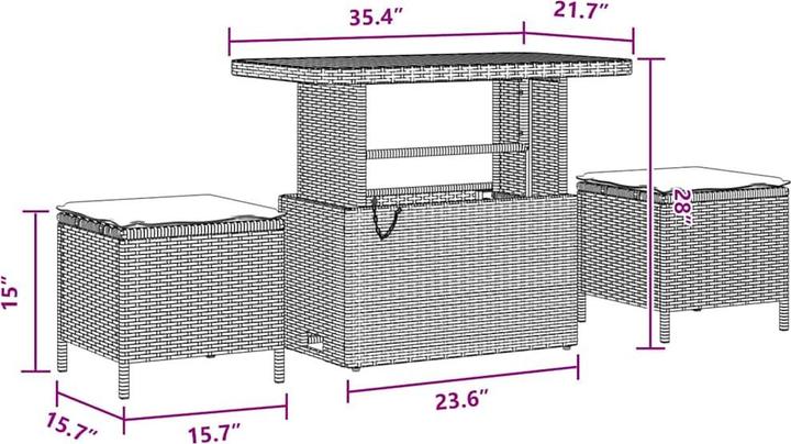 Produktbild VidaXL Garten Lounge Set