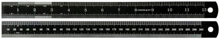 Image du produit Rs Pro Règle en acier, hauteur fixe, métrique/pouce 300mm x 25mm (30 cm)