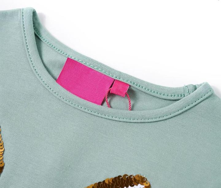 Immagine prodotto VidaXL Camicia da bambino a maniche lunghe verde menta 128,Materiale: 95 % cotone (128)