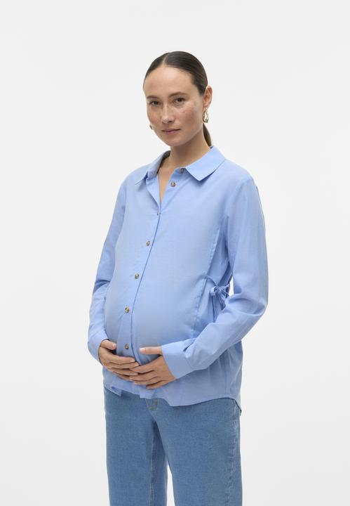 Produktbild Mamalicious Normal geschnitten Hemdkragen Ärmelbündchen mit Knopf Schmale Ärmel Hemd Hemd (L)