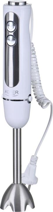 Actual product image Adler AD 4625w Hand Blender, 5 speed settings, 1500W, White (EU plug)