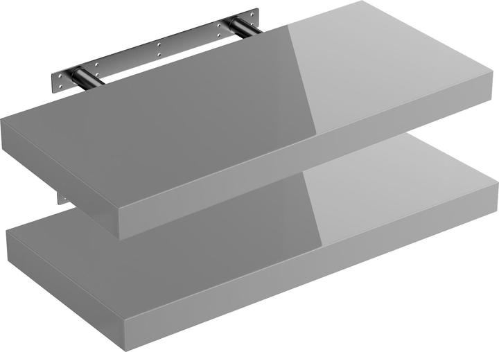 2er Set hochglanz grau