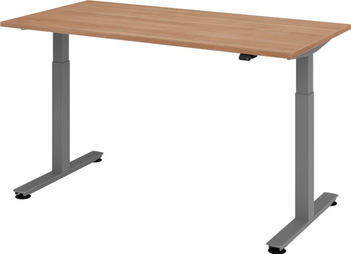 Produktbild Escritorio Sitz-Steh-Schreibtisch el.160x80cm Nussbaum (160 x 80 cm)