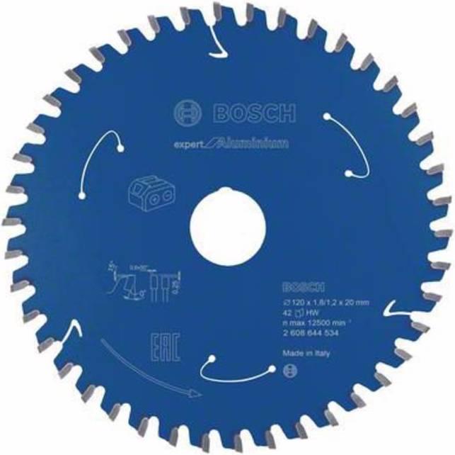 Bosch Professional Zubehör Akku-Kreissägeblatt Expert for Aluminium, 136 x 1,6/1 x 20, 48 Zähne