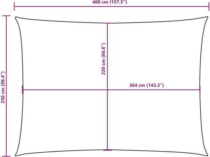 Produktbild VidaXL Sonnensegel (250 x 400 cm)