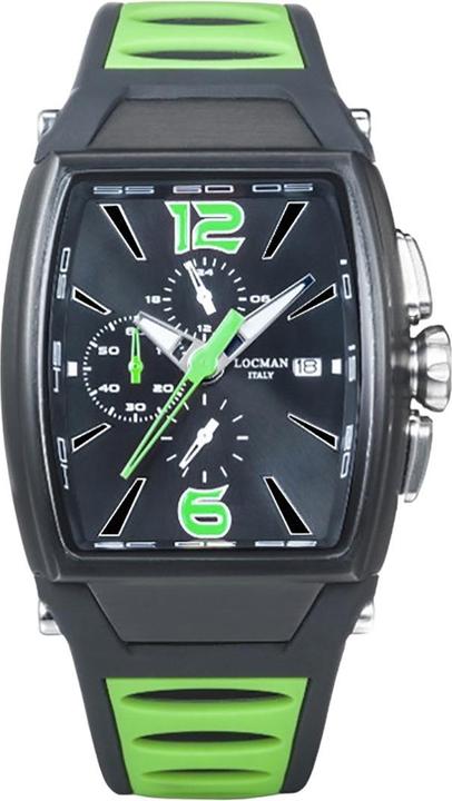 Locman Italy Herrenuhr Tremila Chrono grün Ref. 0550 (Chronograph, 50 mm)