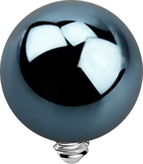 Star Piercing Dermal Anchor Kugel hellblau (ohne Messing, Chirurgenstahl 316L)