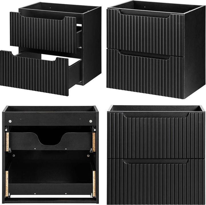 Produktbild En.Casa Waschtischunterschrank Skelbolu 120x60x40 cm Schwarz