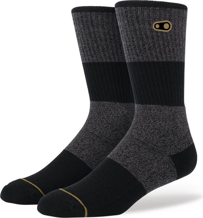 Crankbrothers Icon Casual Cotton Socks, grey/black/gold, S/M | 37-42 (EU) | 5-9 (US) (S/M)