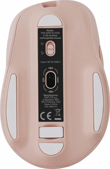 Image du produit Yenkee Souris sans fil rechargeable 2,4 GHz à 6 boutons (Sans fil)
