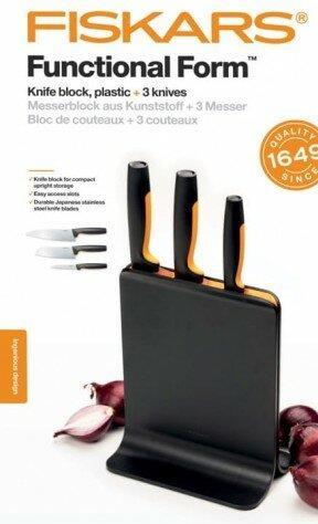 Actual product image Fiskars FF set of 3 knives in a plastic case