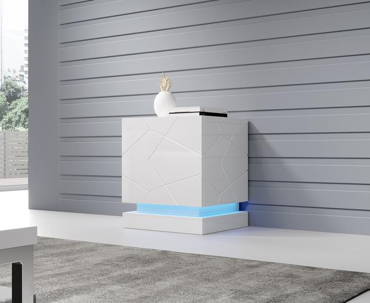 Produktbild Cama QIU Nachttisch 2 Stk. 46x41 5x53 cm weiss glänzend/weiss glänzend