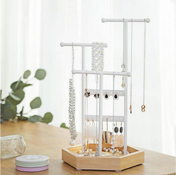 Produktbild Songmics Schmuckhalter 36 cm, Weiss-Natur