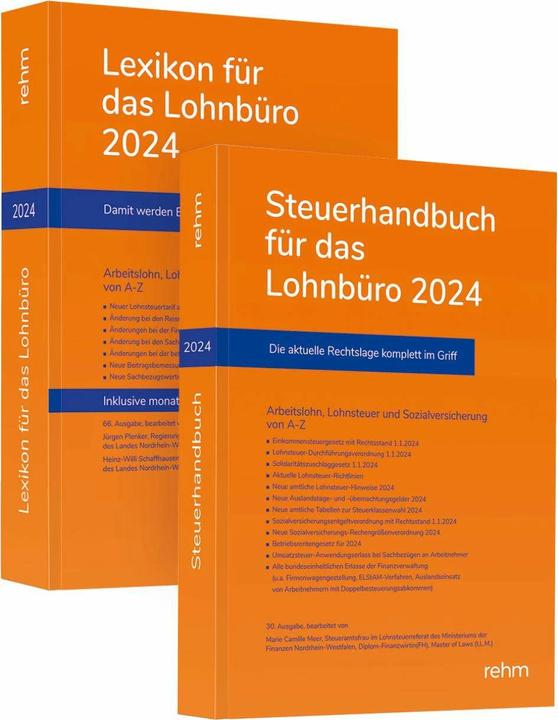 Actual product image Buchpaket Lexikon für das Lohnbüro und Steuerhandbuch 2024 (German, Wolfgang Schönfeld, Heinz-Willi Schaffhausen, Jürgen Plenker, Marie Camille Camille Meer, 2024)