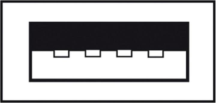 Actual product image Digitus ASSMANN USB bracket cable 4x type A - 2x10pin IDC Bu/Bu 0.25m USB 2.0 compatible be