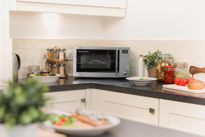 Produktbild Russell Hobbs RHM2031 – 20-Liter-Digitale Mikrowelle mit Grill, Edelstahl (CH-Stecker, 20 l)