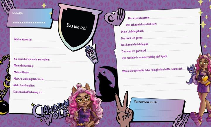 Actual product image Monster High: Mein Freundebuch (German, 2024)
