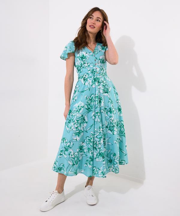 Actual product image Joe Browns Button Through Short Sleeve Floral Dress