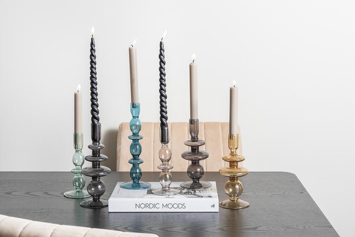Actual product image present time Candle holder 22.5 cm, 1 piece, Green