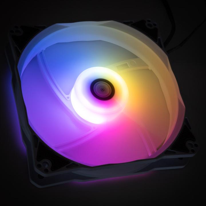 Productafbeelding Bitspower Notos RGB PWM ventilator, 120mm - wit, 5-delig (120 mm, 5 x)
