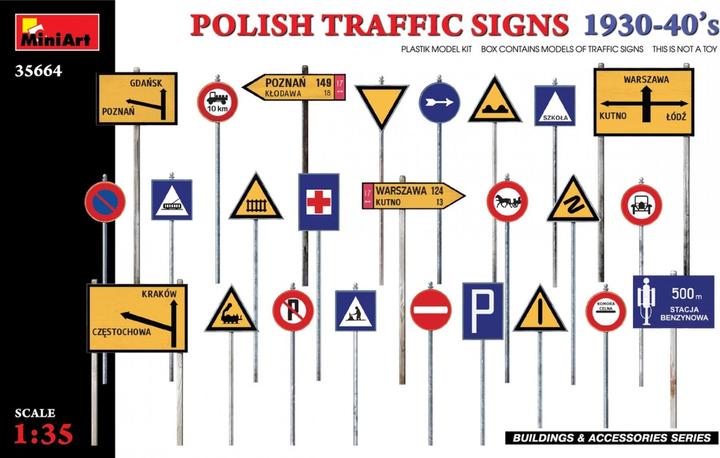 Actual product image Mini art Polish Traffic Signs 1930-40's