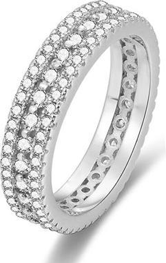Beneto Silver ring with zircons AGG325 - Circuit: 54 mm (54)