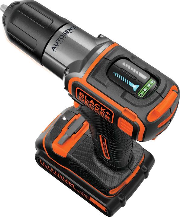 Produktbild Black & Decker 18V AkkuBohrschrauber Autosense, 2 Akku (Akkubetrieb)