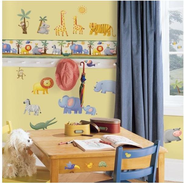 Produktbild Roommates Wandbild Bordüre Safari Baby's (457 x 13 cm)