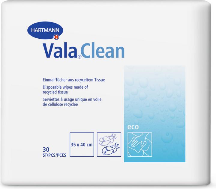 Produktbild Hartmann Vala Clean Einmal-Tücher aus recyceltem Tissue 35 x 40 cm, 30 St. Tücher (30 x)